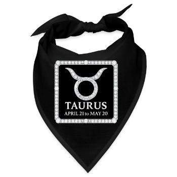 Sternzeichens Stier - Bandana - Schwarz - Vorne