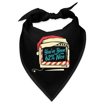 Tech Weihnachtsmann KI Humor Sarkastisch Geschenk - Bandana - Schwarz - Vorne