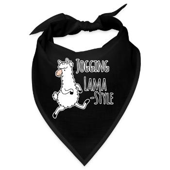 Jogging - Lama Style! Albern aber schnell! - Bandana - Schwarz - Vorne