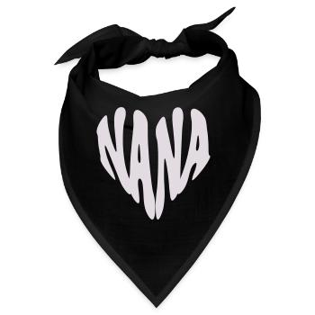 Nana – Kleines Herz-Grafik (Individuelle Farbe) - Bandana - Schwarz - Vorne