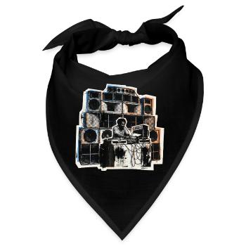 Dub Reggae Soundsystem Roots - Bandana - Schwarz - Vorne