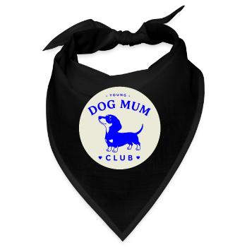 Junge Hundemutti Club Logo - Bandana - Schwarz - Vorne