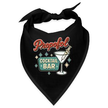 Propofol Cocktail Bar Sign - Bandana - Schwarz - Vorne