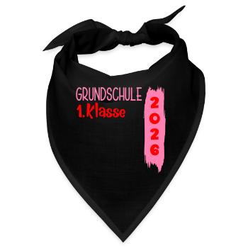 Grundschule 1. Klasse 2026 - Bandana - Schwarz - Vorne
