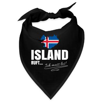 Island Auswandern - Bandana - Schwarz - Vorne