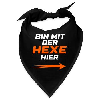 Bin mit der Hexe hier - Bandana - Schwarz - Vorne