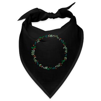 Immergrüner Kranz - Bandana - Schwarz - Vorne