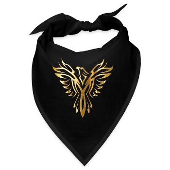 Goldener Phönix - Bandana - Schwarz - Vorne