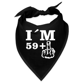 Geschenk Geburtstag Im 59 plus 1 - Bandana - Schwarz - Vorne