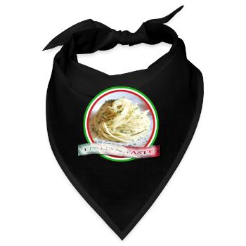 Spaghetti, italienischer Geschmack - Bandana - Schwarz - Vorne
