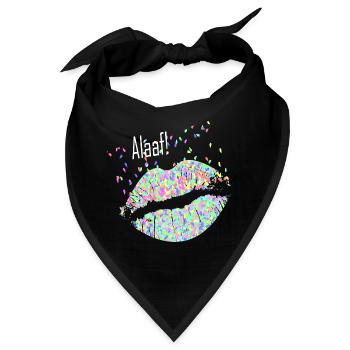 Alaaf! Konfetti Kuss Geschenkidee - Bandana - Schwarz - Vorne