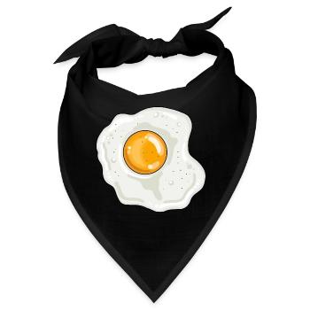 Spiegelei Pfanne Eigelb Eiweiß - Bandana - Schwarz - Vorne
