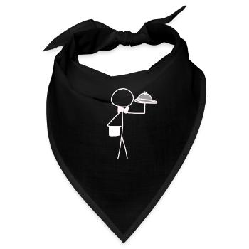 kellner servieren - Bandana - Schwarz - Vorne