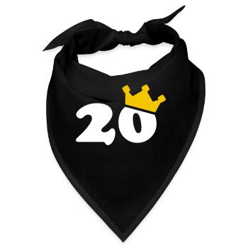 20 Krone 20. Geburtstag 20 Jahre - Bandana - Schwarz - Vorne