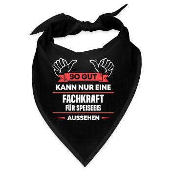 Fachkraft Speiseeis Design für stolze Handwerker - Bandana - Schwarz - Vorne