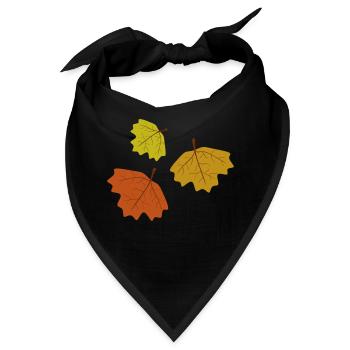 Herbstlaub - Bandana - Schwarz - Vorne