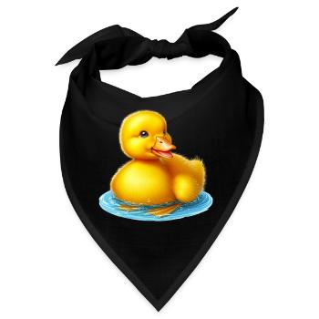 Ente Ente Ente Ente Ente - Bandana - Schwarz - Vorne