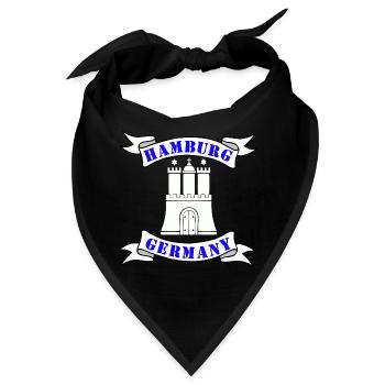 Hamburg Germany , Hammerburg - Bandana - Schwarz - Vorne