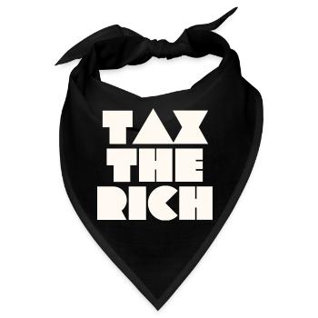 TAX THE RICH - Bandana - Schwarz - Vorne