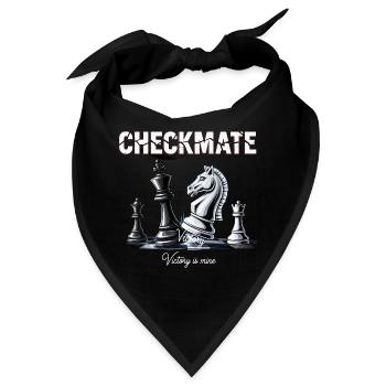 Strategisches Schach-Sieges-Design - Bandana - Schwarz - Vorne
