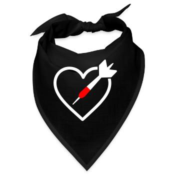 Herzpfeile – Präzisionsliebhaber-Design - Bandana - Schwarz - Vorne