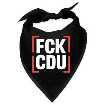 FCK CDU  - Anti CDU/CSU Logo - Bandana - Schwarz - Vorne