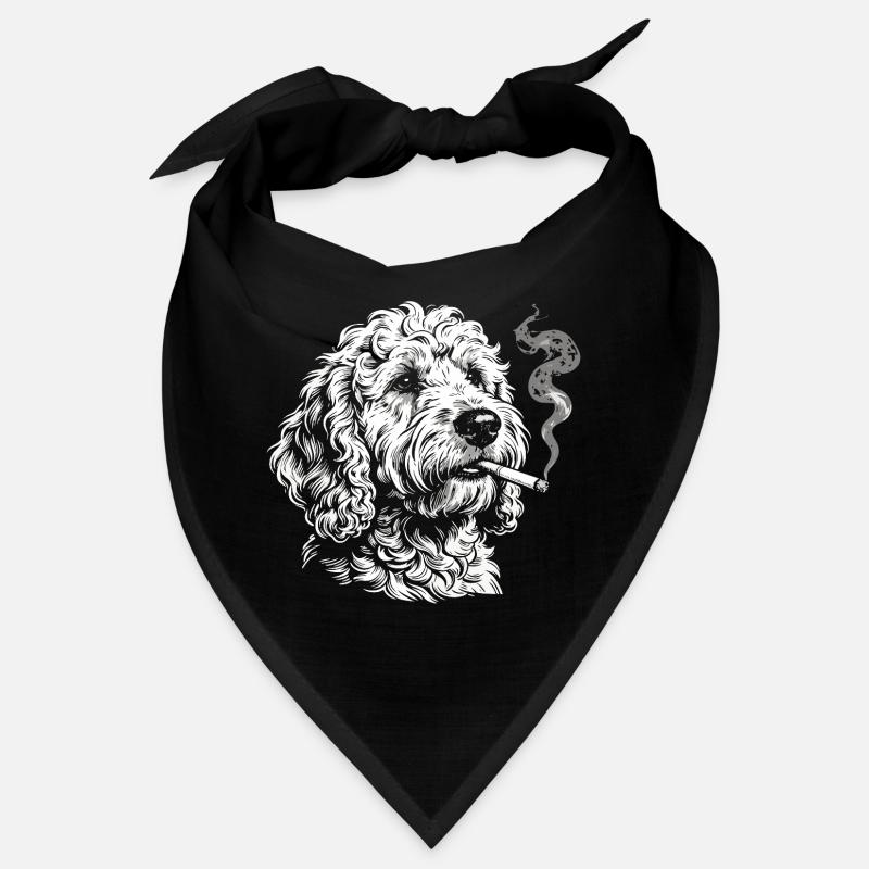 Smoking Goldendoodle : Drôle de dessin de mème de chien Bandana