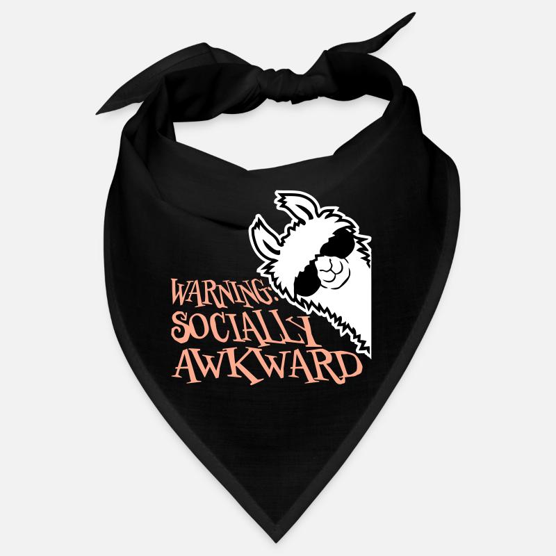Lama Warning Socially Awkward Sunglasses Alpaca Bandana