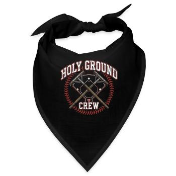 Holy Ground Crew Christlicher Baseball Glaube - Bandana - Schwarz - Vorne