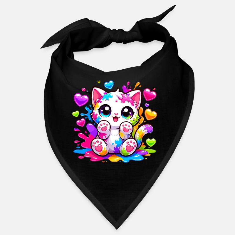 Katzenkunst Farbexplosion Bandana