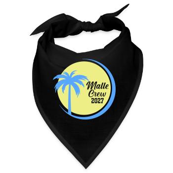 Malle Crew 2027 Palmen Circle - Bandana - Schwarz - Vorne