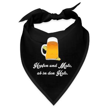 bier - Bandana - Schwarz - Vorne