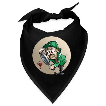 detective detektiv private eye investigator1 - Bandana - Schwarz - Vorne