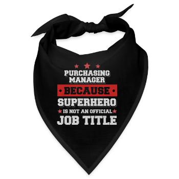 Manager because Superhero isn't an job title - Bandana - Schwarz - Vorne