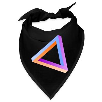 Unmögliches Dreieck optische Täuschung - Bandana - Schwarz - Vorne