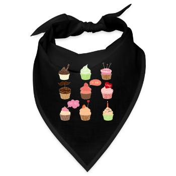 Cupcake - Bandana - Schwarz - Vorne