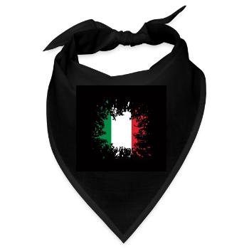 Italy mask italien black mask Maske Italien flag - Bandana - Schwarz - Vorne