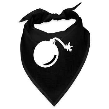 Bomb simple white - Bandana - Schwarz - Vorne