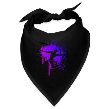 Volleyballspieler Volley Beach Volley Volleyball - Bandana - Schwarz - Vorne