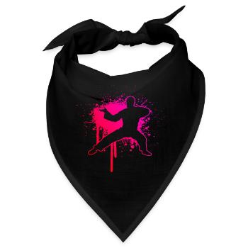 Kampfsport Herren Wushu Damen Kungfu Kung Fu - Bandana - Schwarz - Vorne