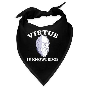 Virtue Is Knowledge Sokrates Philosoph Büste - Bandana - Schwarz - Vorne