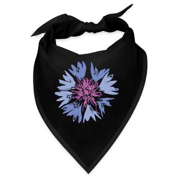 Wiesenblume Wildblumen Natur Wiese Blumenbeet - Bandana - Schwarz - Vorne