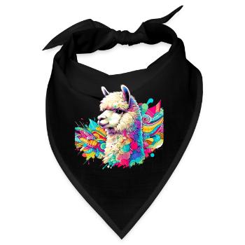 Alpaka - Bandana - Schwarz - Vorne