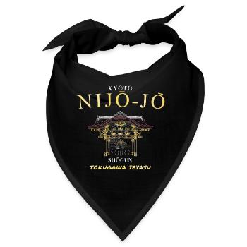 Burg Nijo-jo, Kyoto, Edo Shogun Zeit, Japan - Bandana - Schwarz - Vorne