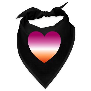 Lesbisches Herz - Bandana - Schwarz - Vorne