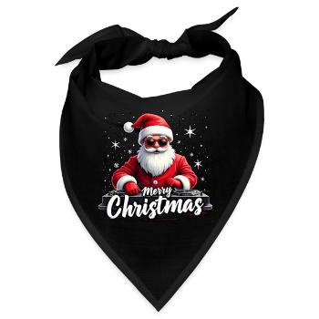 Santa Claus DJ - Weihnachtsmann - Bandana - Schwarz - Vorne
