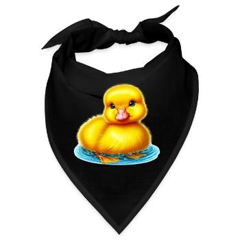 Ente Ente Ente Ente Ente - Bandana - Schwarz - Vorne