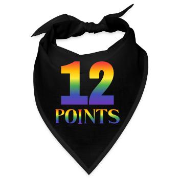 12 Punkte Eurovision Song Contest - Bandana - Schwarz - Vorne