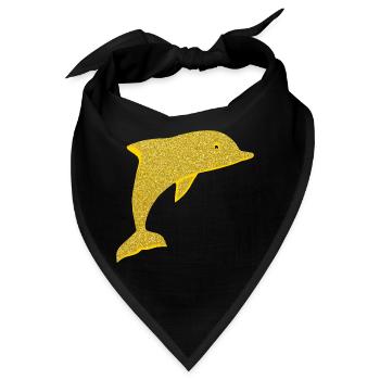 Niedlicher Delfin - Bandana - Schwarz - Vorne