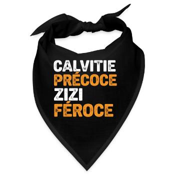 Glatze Kahlheit Glatze Geschenk Glatze Mann Humor - Bandana - Schwarz - Vorne